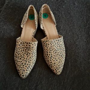 D’orsay flats, leopard print.